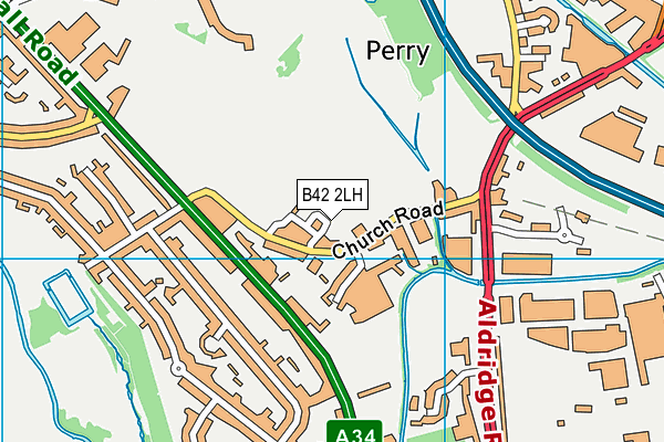 B42 2LH map - OS VectorMap District (Ordnance Survey)