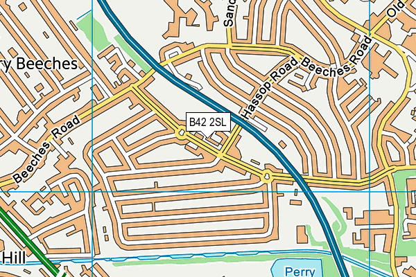 B42 2SL map - OS VectorMap District (Ordnance Survey) B42 2SL map - OS VectorMap District (Ordnance Survey)
