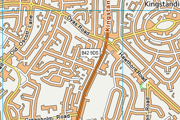 B42 9DS map - OS VectorMap District (Ordnance Survey) B42 9DS map - OS VectorMap District (Ordnance Survey)