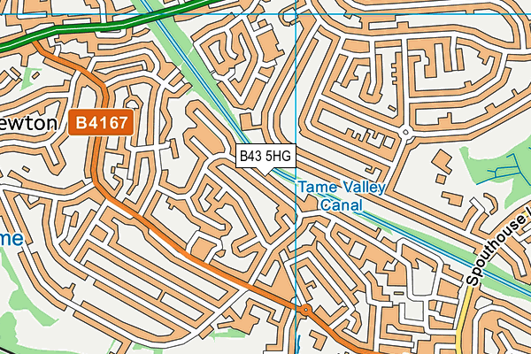 B43 5HG map - OS VectorMap District (Ordnance Survey) B43 5HG map - OS VectorMap District (Ordnance Survey)