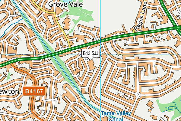 B43 5JJ map - OS VectorMap District (Ordnance Survey) B43 5JJ map - OS VectorMap District (Ordnance Survey)