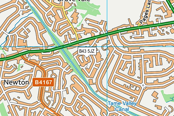 B43 5JZ map - OS VectorMap District (Ordnance Survey) B43 5JZ map - OS VectorMap District (Ordnance Survey)
