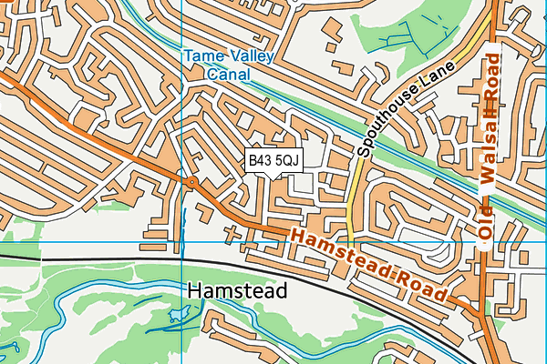 B43 5QJ map - OS VectorMap District (Ordnance Survey) B43 5QJ map - OS VectorMap District (Ordnance Survey)