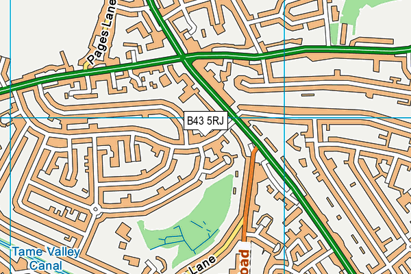 B43 5RJ map - OS VectorMap District (Ordnance Survey) B43 5RJ map - OS VectorMap District (Ordnance Survey)