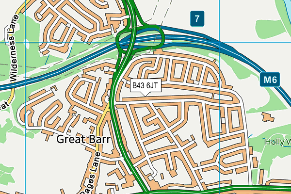 B43 6JT map - OS VectorMap District (Ordnance Survey) B43 6JT map - OS VectorMap District (Ordnance Survey)