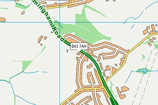 B43 7AH map - OS VectorMap District (Ordnance Survey) B43 7AH map - OS VectorMap District (Ordnance Survey)