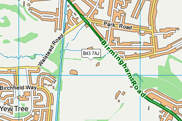 B43 7AJ map - OS VectorMap District (Ordnance Survey) B43 7AJ map - OS VectorMap District (Ordnance Survey)