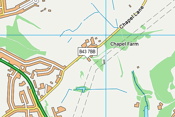 B43 7BB map - OS VectorMap District (Ordnance Survey) B43 7BB map - OS VectorMap District (Ordnance Survey)