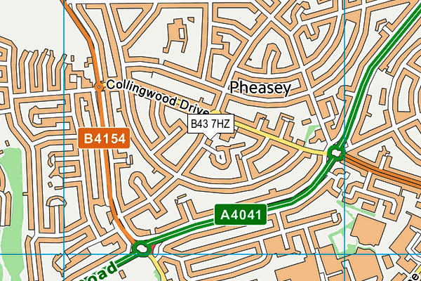 B43 7HZ map - OS VectorMap District (Ordnance Survey) B43 7HZ map - OS VectorMap District (Ordnance Survey)