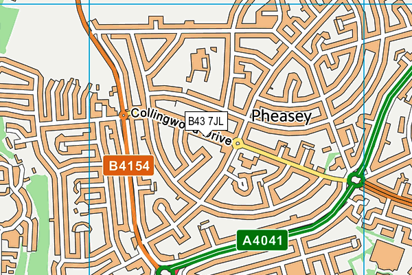 B43 7JL map - OS VectorMap District (Ordnance Survey) B43 7JL map - OS VectorMap District (Ordnance Survey)