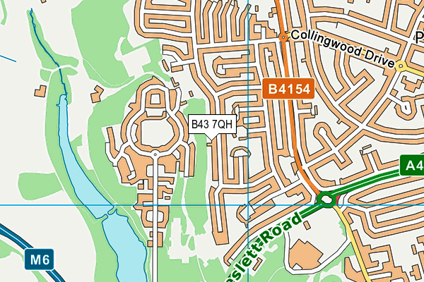 B43 7QH map - OS VectorMap District (Ordnance Survey) B43 7QH map - OS VectorMap District (Ordnance Survey)