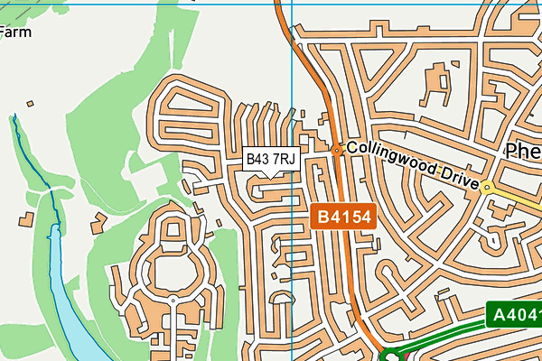 B43 7RJ map - OS VectorMap District (Ordnance Survey) B43 7RJ map - OS VectorMap District (Ordnance Survey)