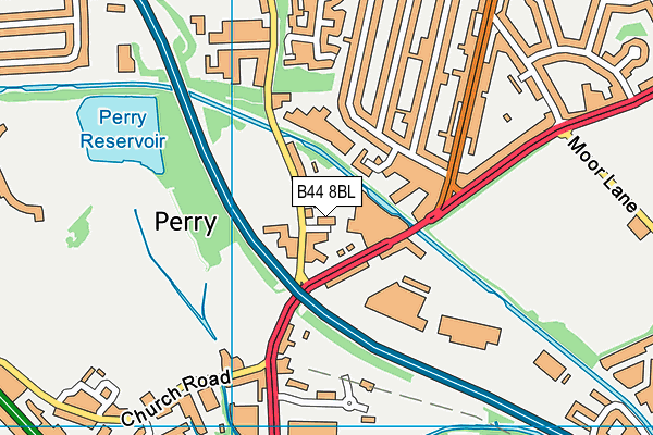 B44 8BL map - OS VectorMap District (Ordnance Survey)