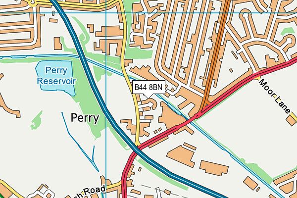 B44 8BN map - OS VectorMap District (Ordnance Survey)
