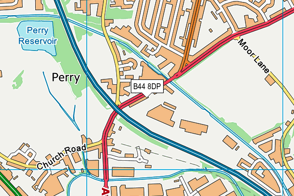 B44 8DP map - OS VectorMap District (Ordnance Survey)