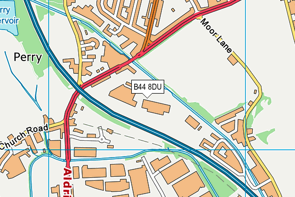 B44 8DU map - OS VectorMap District (Ordnance Survey)