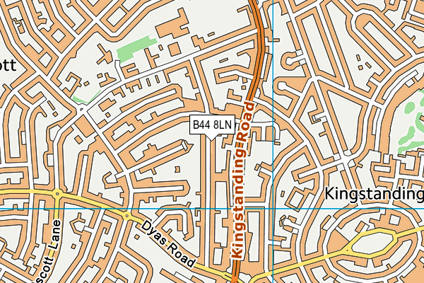 B44 8LN map - OS VectorMap District (Ordnance Survey) B44 8LN map - OS VectorMap District (Ordnance Survey)