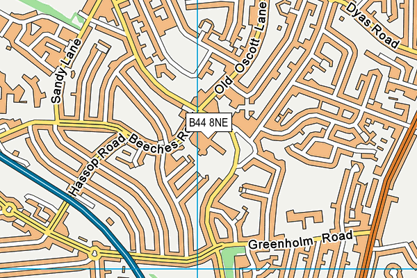 B44 8NE map - OS VectorMap District (Ordnance Survey) B44 8NE map - OS VectorMap District (Ordnance Survey)