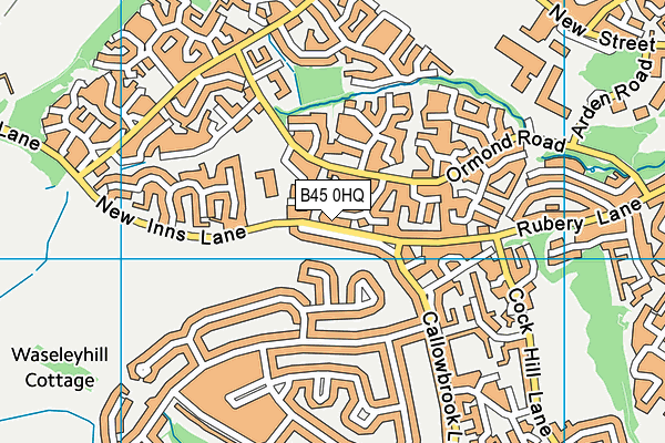 B45 0HQ map - OS VectorMap District (Ordnance Survey) B45 0HQ map - OS VectorMap District (Ordnance Survey)