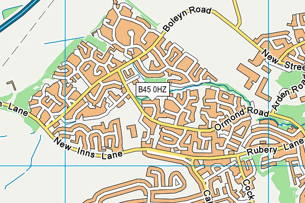 B45 0HZ map - OS VectorMap District (Ordnance Survey) B45 0HZ map - OS VectorMap District (Ordnance Survey)