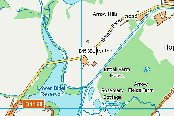 B45 8BL map - OS VectorMap District (Ordnance Survey) B45 8BL map - OS VectorMap District (Ordnance Survey)