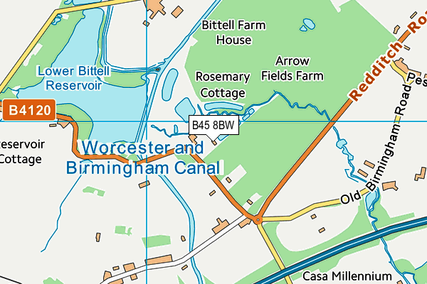 B45 8BW map - OS VectorMap District (Ordnance Survey) B45 8BW map - OS VectorMap District (Ordnance Survey)