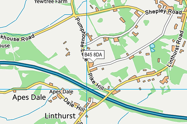 B45 8DA map - OS VectorMap District (Ordnance Survey) B45 8DA map - OS VectorMap District (Ordnance Survey)