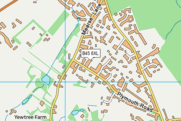 B45 8XL map - OS VectorMap District (Ordnance Survey) B45 8XL map - OS VectorMap District (Ordnance Survey)