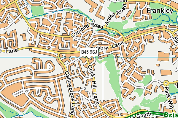 B45 9SJ map - OS VectorMap District (Ordnance Survey) B45 9SJ map - OS VectorMap District (Ordnance Survey)