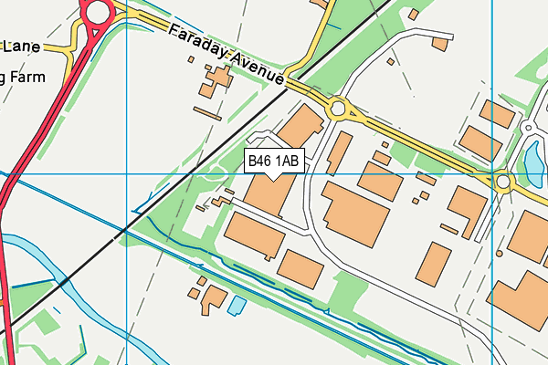 B46 1AB map - OS VectorMap District (Ordnance Survey) B46 1AB map - OS VectorMap District (Ordnance Survey)