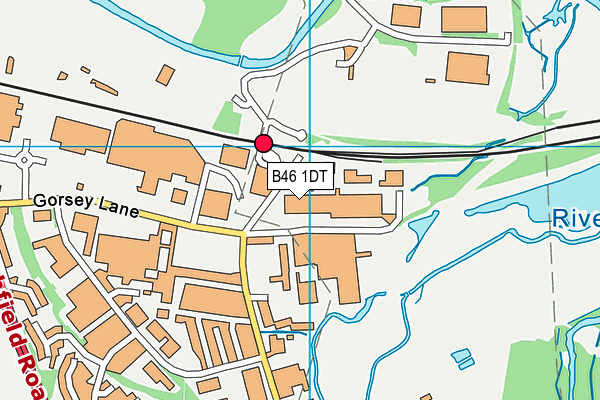 B46 1DT map - OS VectorMap District (Ordnance Survey) B46 1DT map - OS VectorMap District (Ordnance Survey)