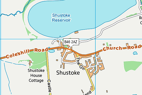 B46 2AZ map - OS VectorMap District (Ordnance Survey)