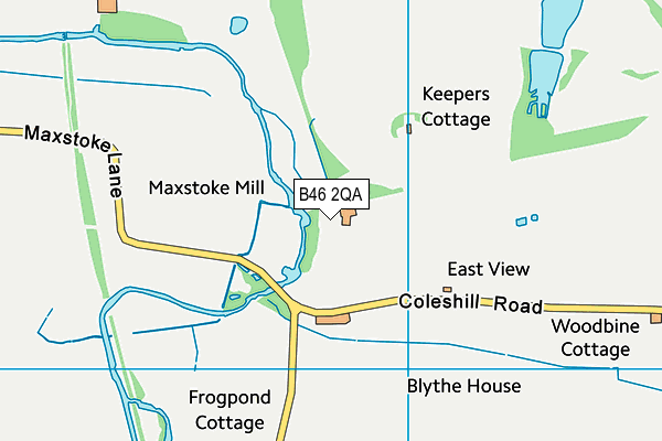 B46 2QA map - OS VectorMap District (Ordnance Survey) B46 2QA map - OS VectorMap District (Ordnance Survey)