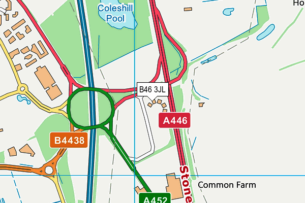 B46 3JL map - OS VectorMap District (Ordnance Survey) B46 3JL map - OS VectorMap District (Ordnance Survey)