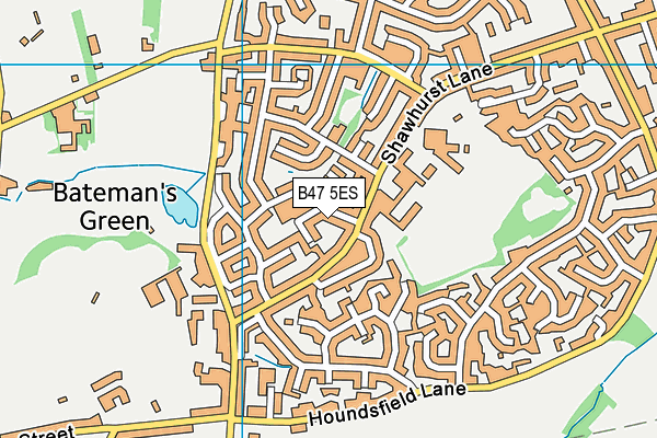 B47 5ES map - OS VectorMap District (Ordnance Survey) B47 5ES map - OS VectorMap District (Ordnance Survey)