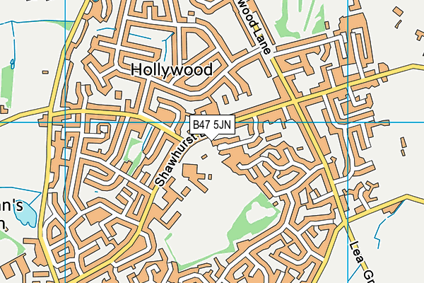 B47 5JN map - OS VectorMap District (Ordnance Survey) B47 5JN map - OS VectorMap District (Ordnance Survey)