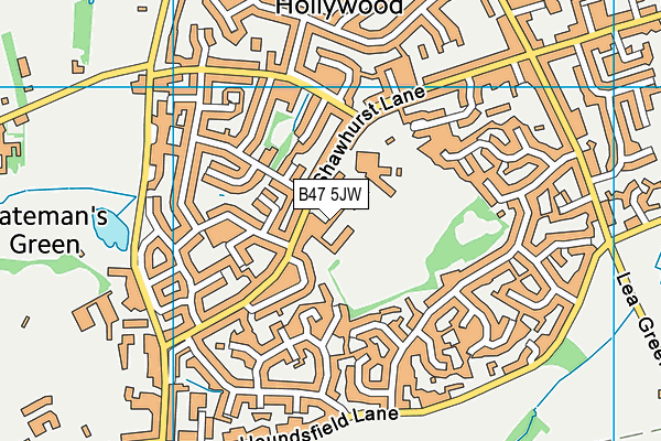 B47 5JW map - OS VectorMap District (Ordnance Survey) B47 5JW map - OS VectorMap District (Ordnance Survey)