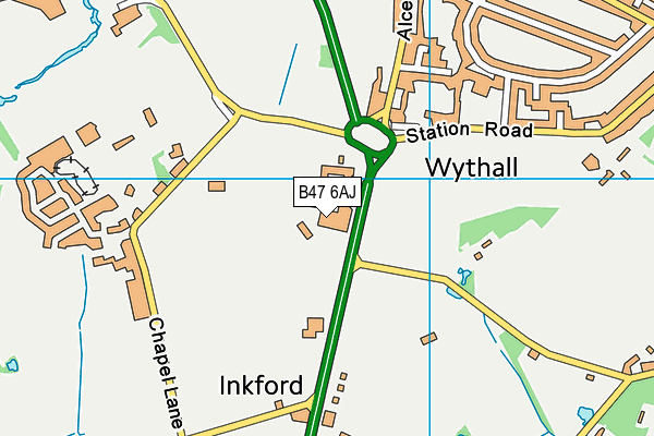 B47 6AJ map - OS VectorMap District (Ordnance Survey) B47 6AJ map - OS VectorMap District (Ordnance Survey)