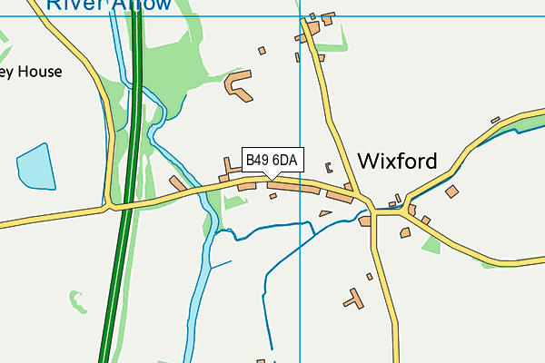 B49 6DA map - OS VectorMap District (Ordnance Survey)