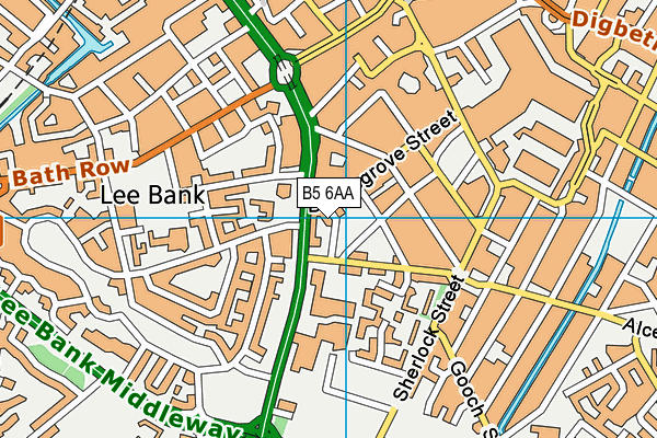 B5 6AA map - OS VectorMap District (Ordnance Survey) B5 6AA map - OS VectorMap District (Ordnance Survey)