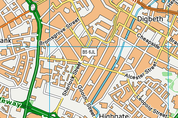 B5 6JL map - OS VectorMap District (Ordnance Survey) B5 6JL map - OS VectorMap District (Ordnance Survey)