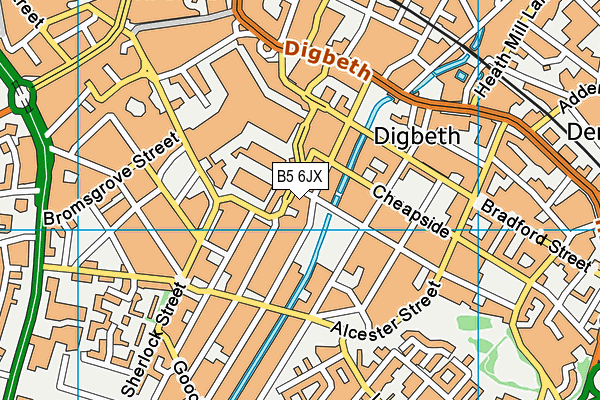 B5 6JX map - OS VectorMap District (Ordnance Survey) B5 6JX map - OS VectorMap District (Ordnance Survey)