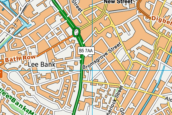 B5 7AA map - OS VectorMap District (Ordnance Survey) B5 7AA map - OS VectorMap District (Ordnance Survey)