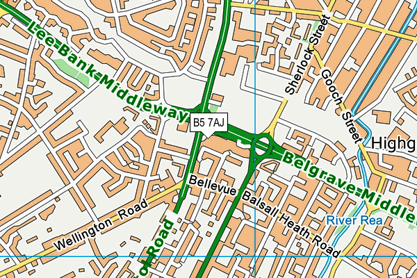 B5 7AJ map - OS VectorMap District (Ordnance Survey) B5 7AJ map - OS VectorMap District (Ordnance Survey)