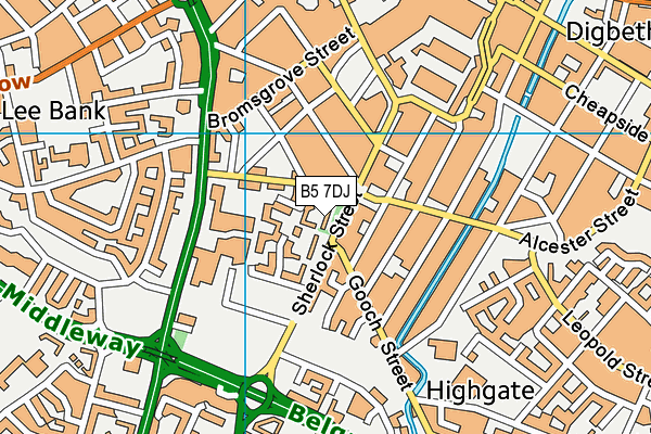 B5 7DJ map - OS VectorMap District (Ordnance Survey) B5 7DJ map - OS VectorMap District (Ordnance Survey)