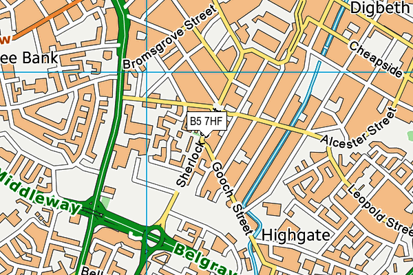 B5 7HF map - OS VectorMap District (Ordnance Survey) B5 7HF map - OS VectorMap District (Ordnance Survey)