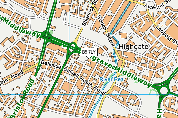 B5 7LY map - OS VectorMap District (Ordnance Survey) B5 7LY map - OS VectorMap District (Ordnance Survey)
