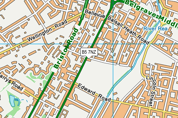 B5 7NZ map - OS VectorMap District (Ordnance Survey) B5 7NZ map - OS VectorMap District (Ordnance Survey)