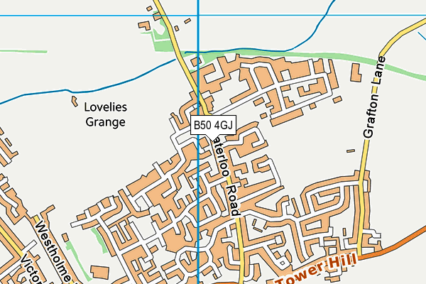 B50 4GJ map - OS VectorMap District (Ordnance Survey) B50 4GJ map - OS VectorMap District (Ordnance Survey)