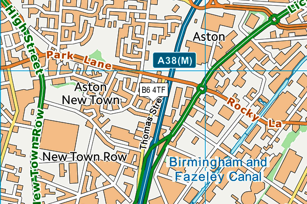 B6 4TF map - OS VectorMap District (Ordnance Survey) B6 4TF map - OS VectorMap District (Ordnance Survey)